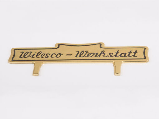 Wilesco Schild "Wilesco-Werkstatt" für D141