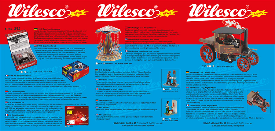 Wilesco Neuheiten 2012-1