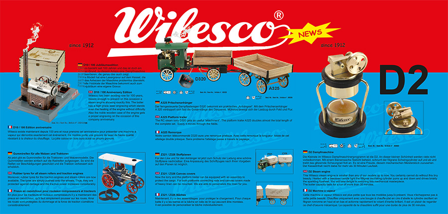 Wilesco Neuheiten 2012-2