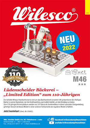 Neuheiten 2022 Wilesco Lüdenscheider Bäckerei –
„Limited Edition“ zum 110-Jährigen M46