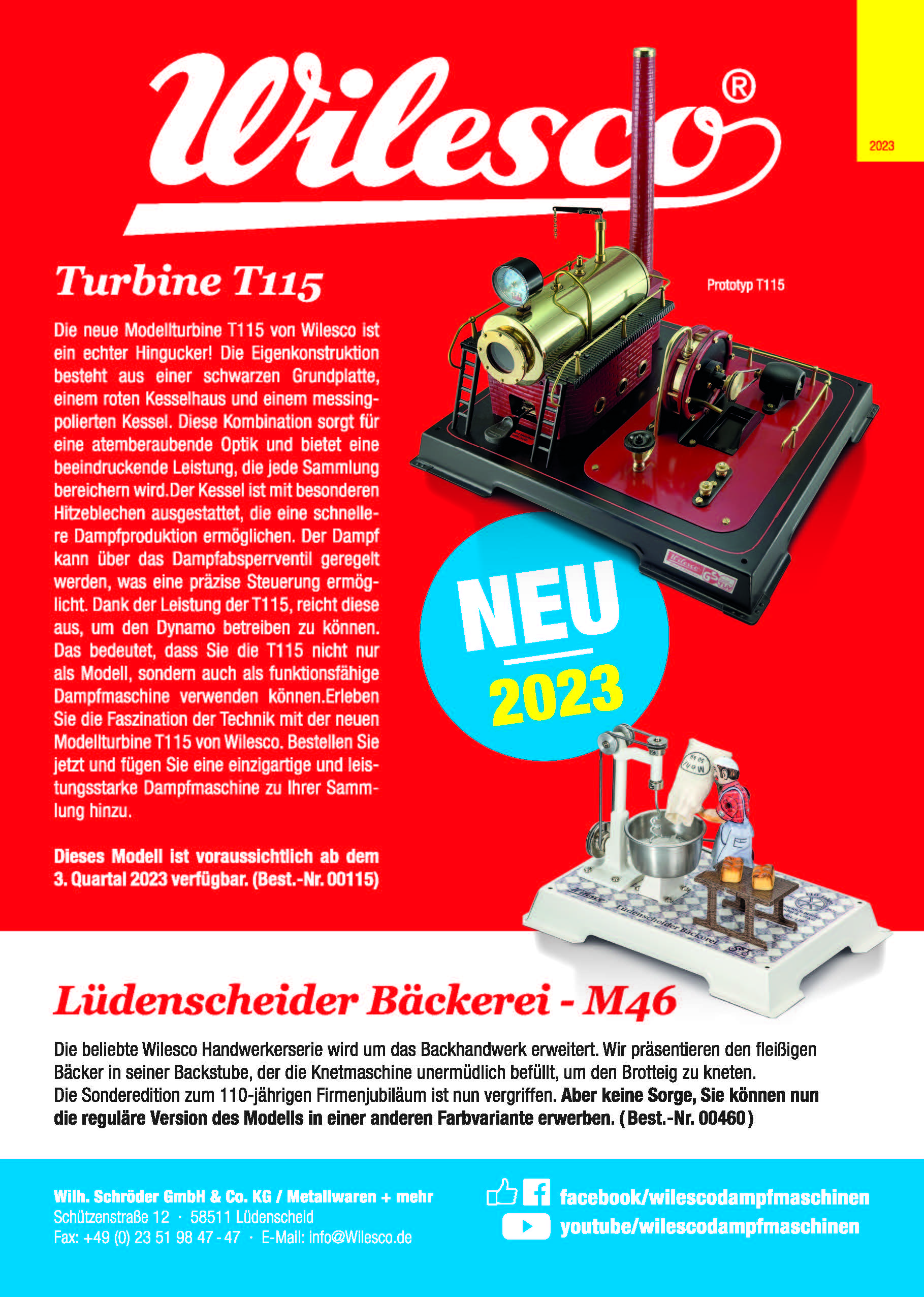 Wilesco Turbine T115 Neuheit 2023